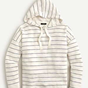 J Crew Pullover Hoodie zigzag stripe oversized L cotton